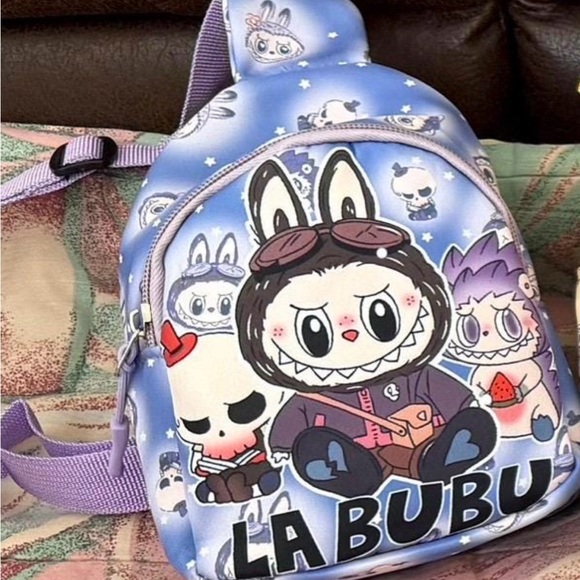 Purple Labubu Mini Backpack - Picture 2 of 4